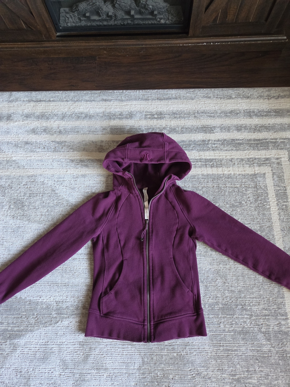 Lululemon Women's Scuba Hoodie Marvel Full Zip Fleece Thumb Holes Size 4